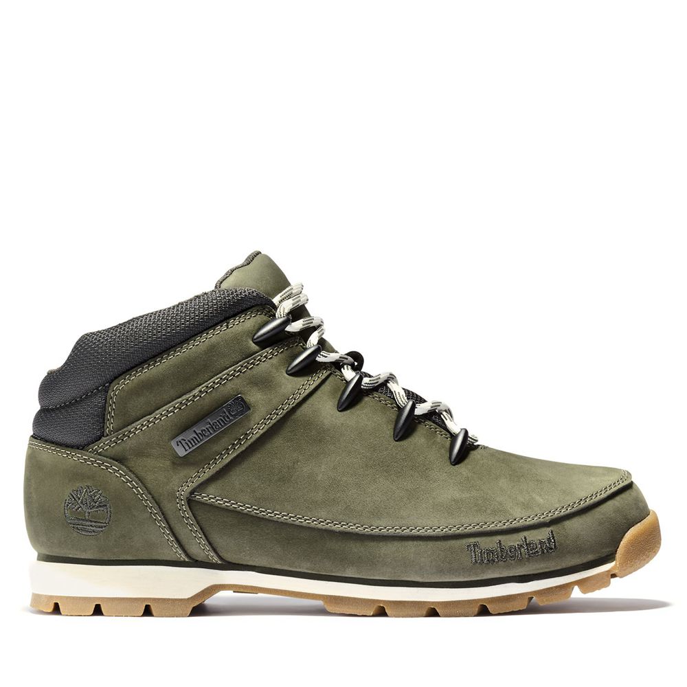 Timberland Mens Hiker Boots Euro Sprint Mid - Olive - India SE9170452